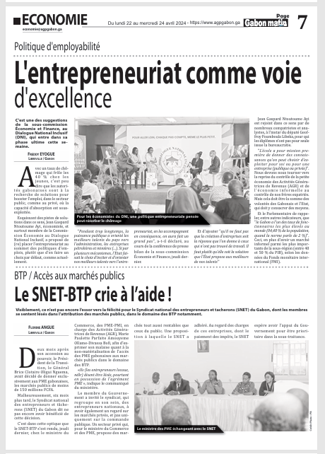L'entrepreneuriat comme voie d'excellence 